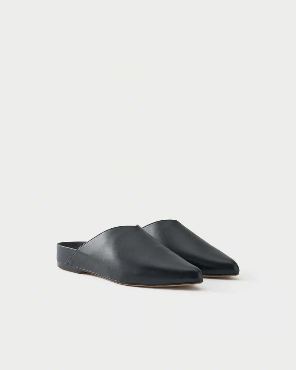 Flat mule in nappa leather