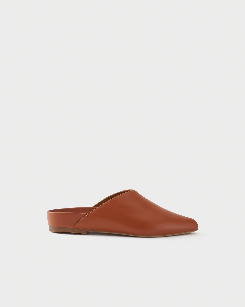 Flat mule in nappa leather