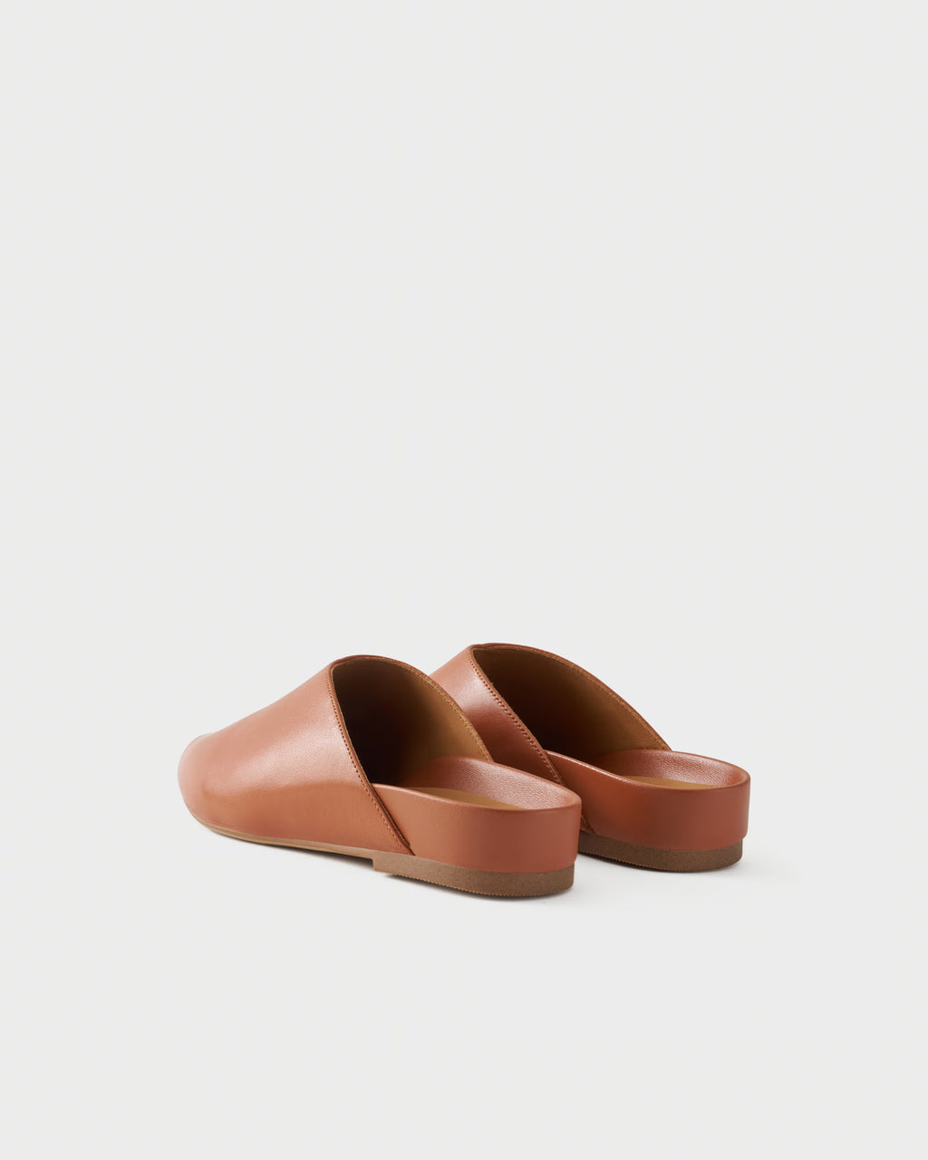 Flat mule in nappa leather