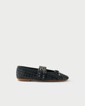 Ballerina in checkerboard woven leather