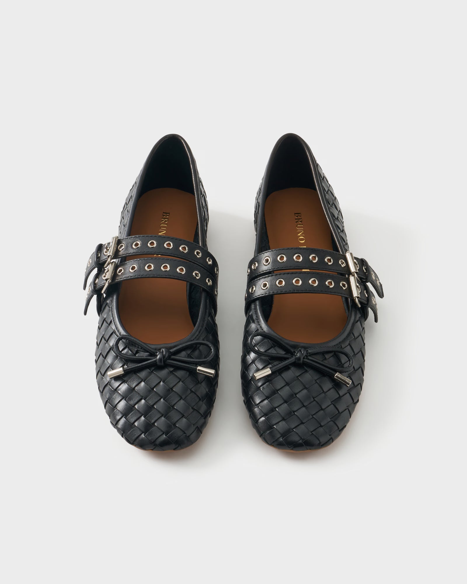 Ballerina in checkerboard woven leather