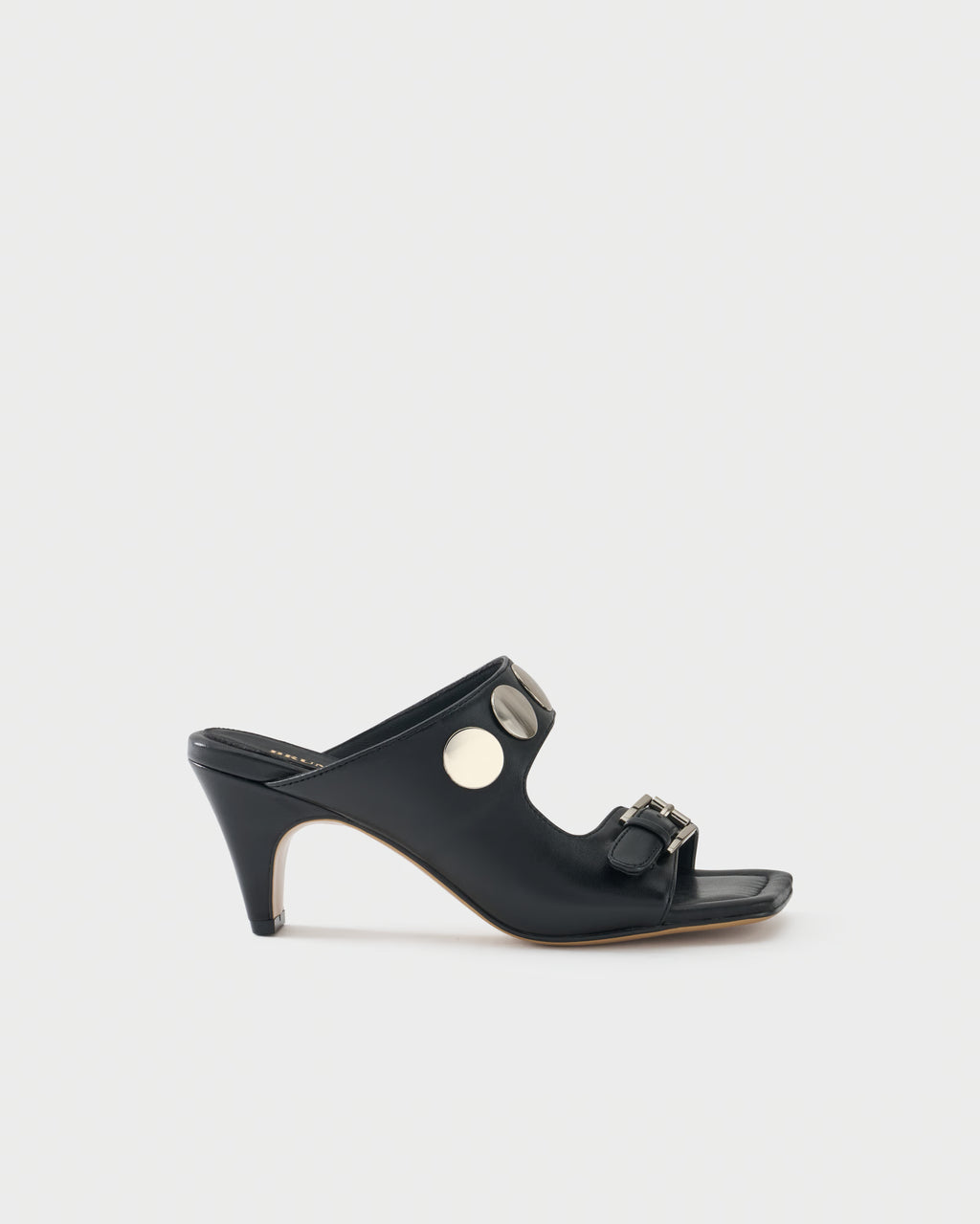 Mule in nappa leather with studs