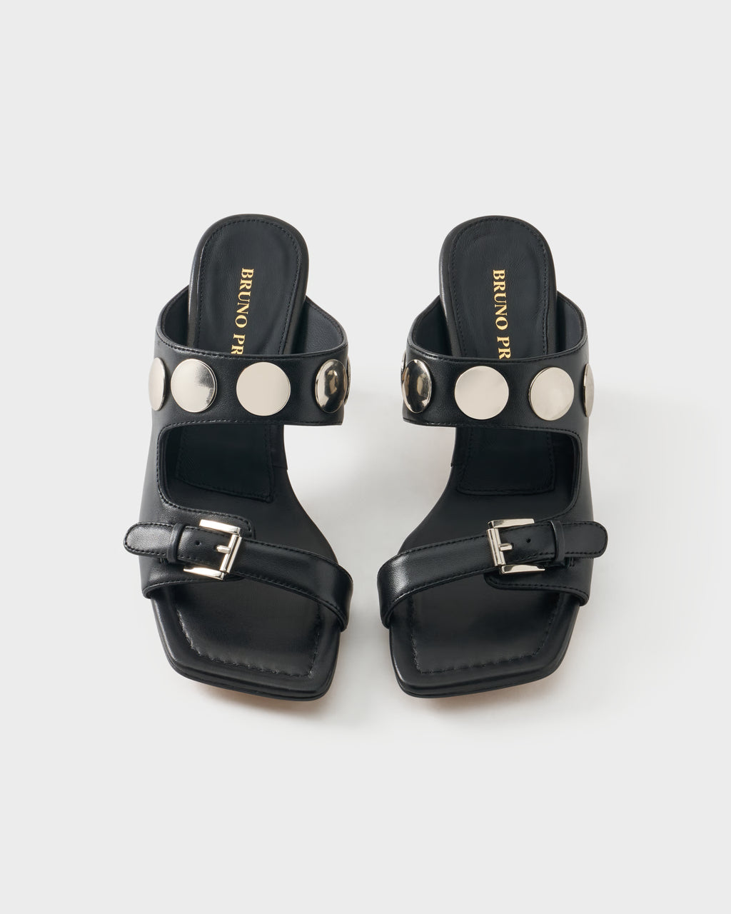 Mule in nappa leather with studs