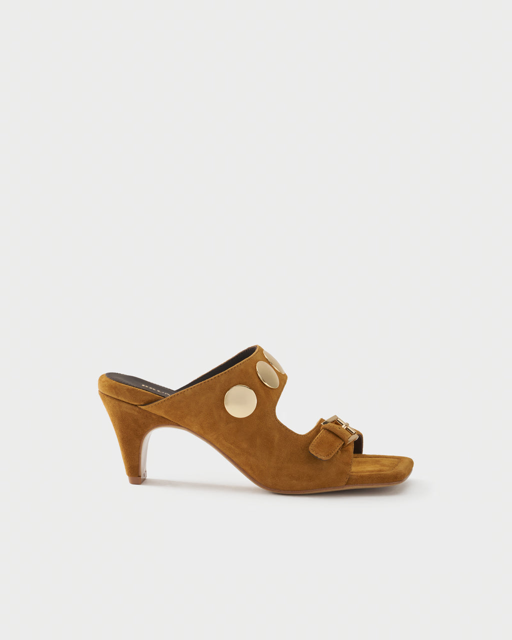 Mule in suede with studs