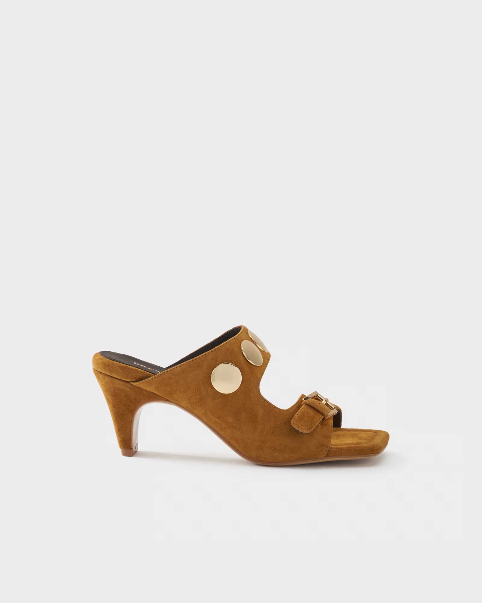 Sabot in pelle scamosciata con borchie
