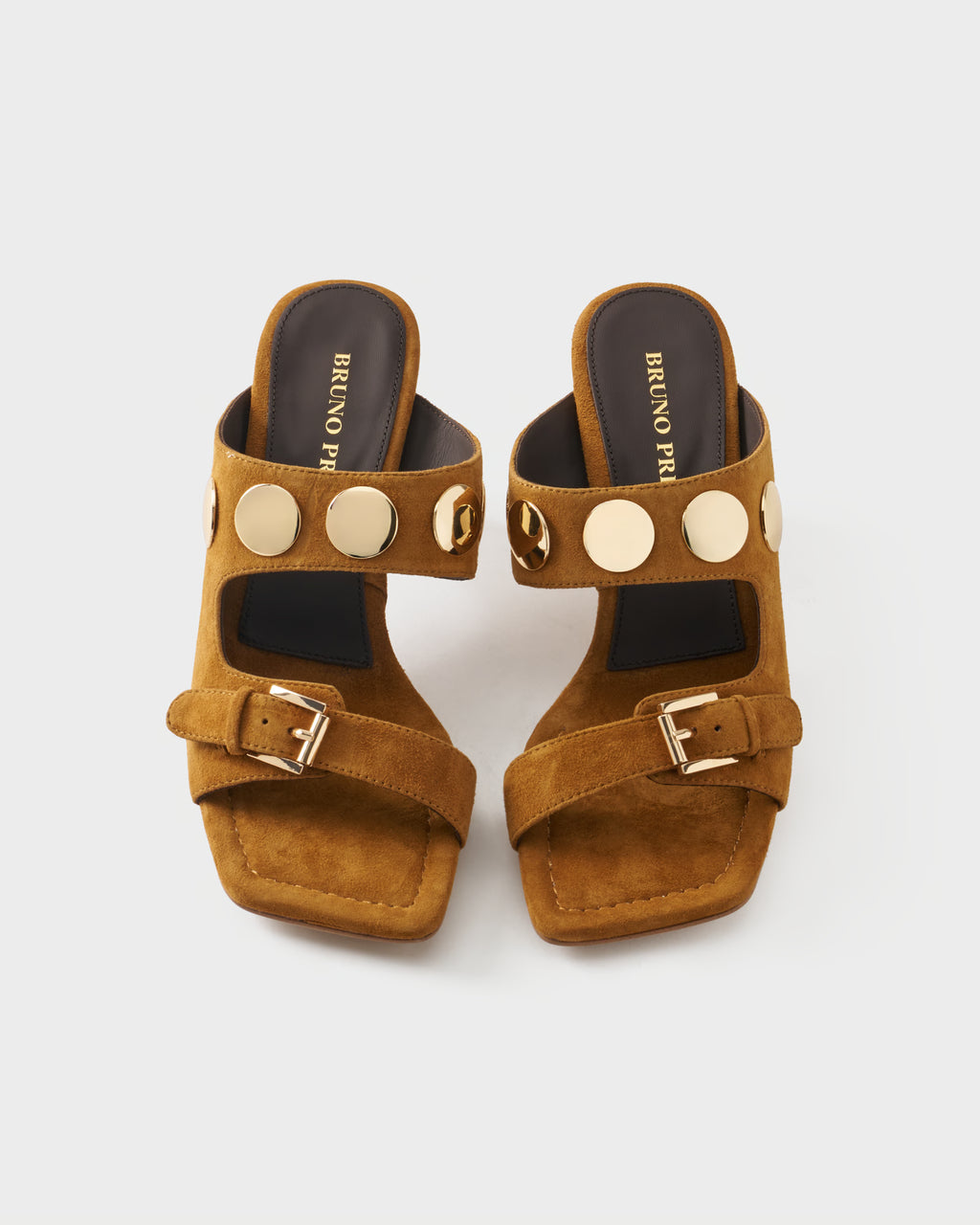 Mule in suede with studs