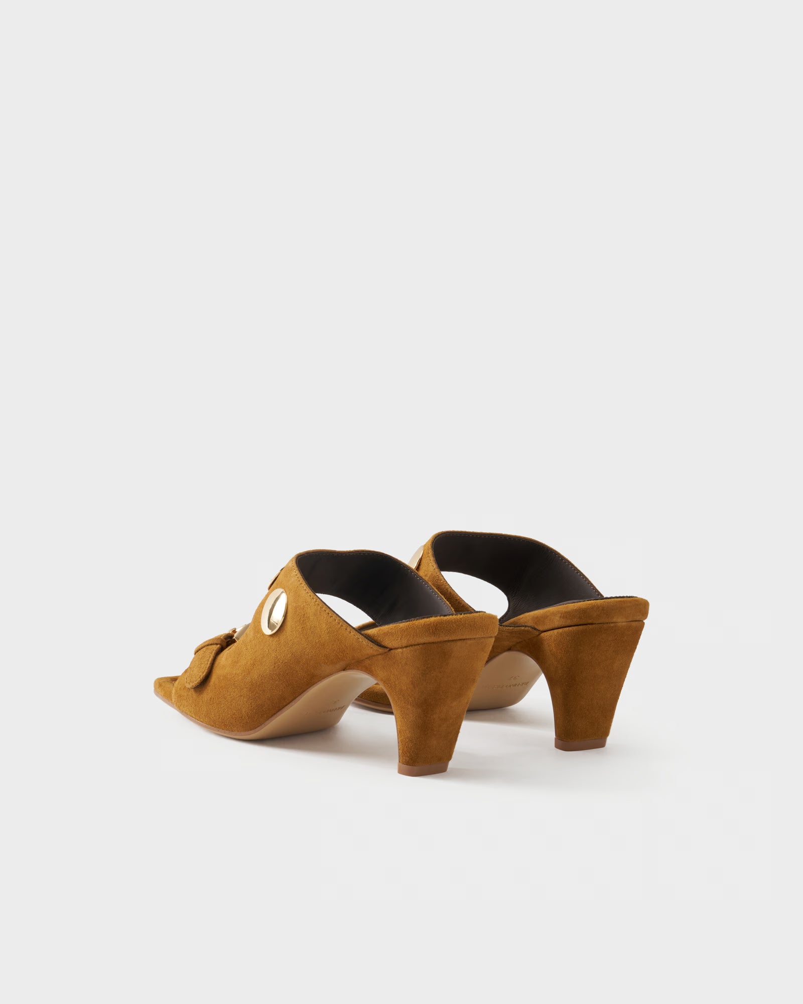 Mule in suede with studs