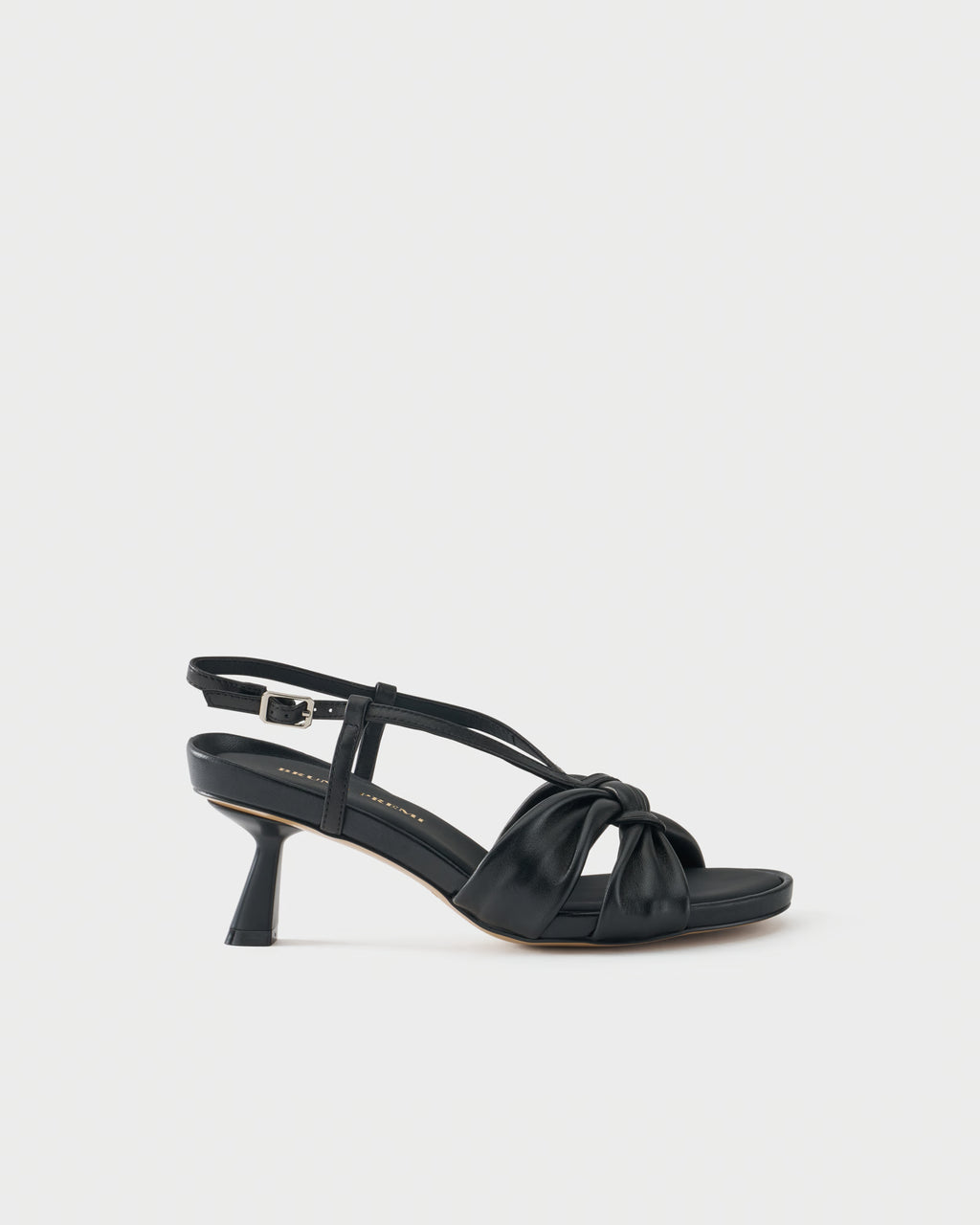 Slingback sandal in nappa leather with knotted strap