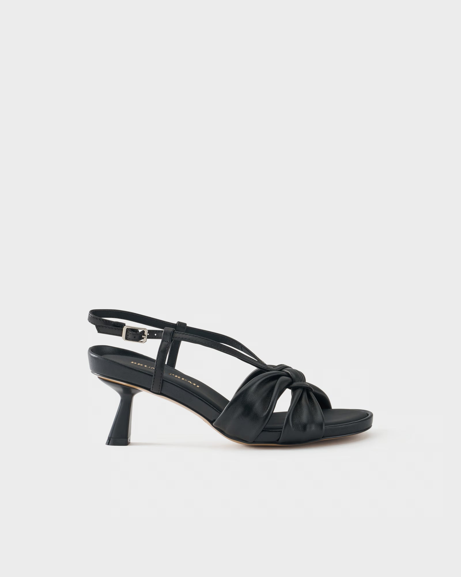 Sandalo slingback in nappa con fascia annodata