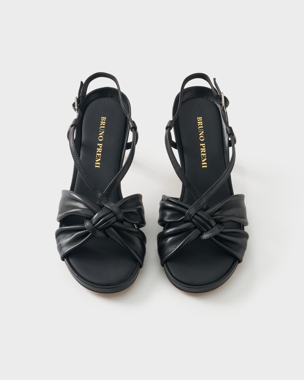 Slingback sandal in nappa leather with knotted strap