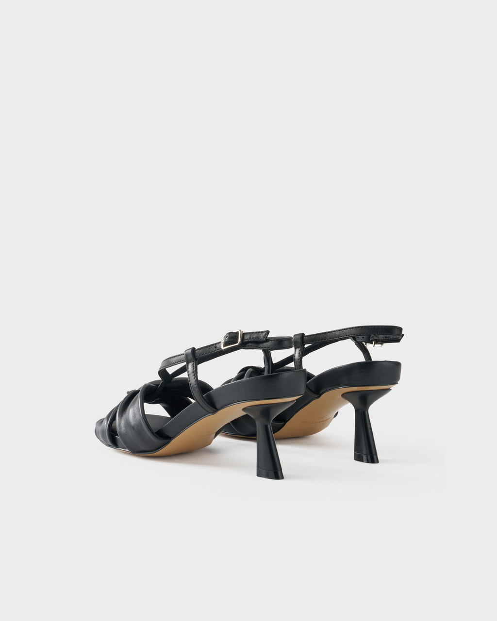 Slingback sandal in nappa leather with knotted strap