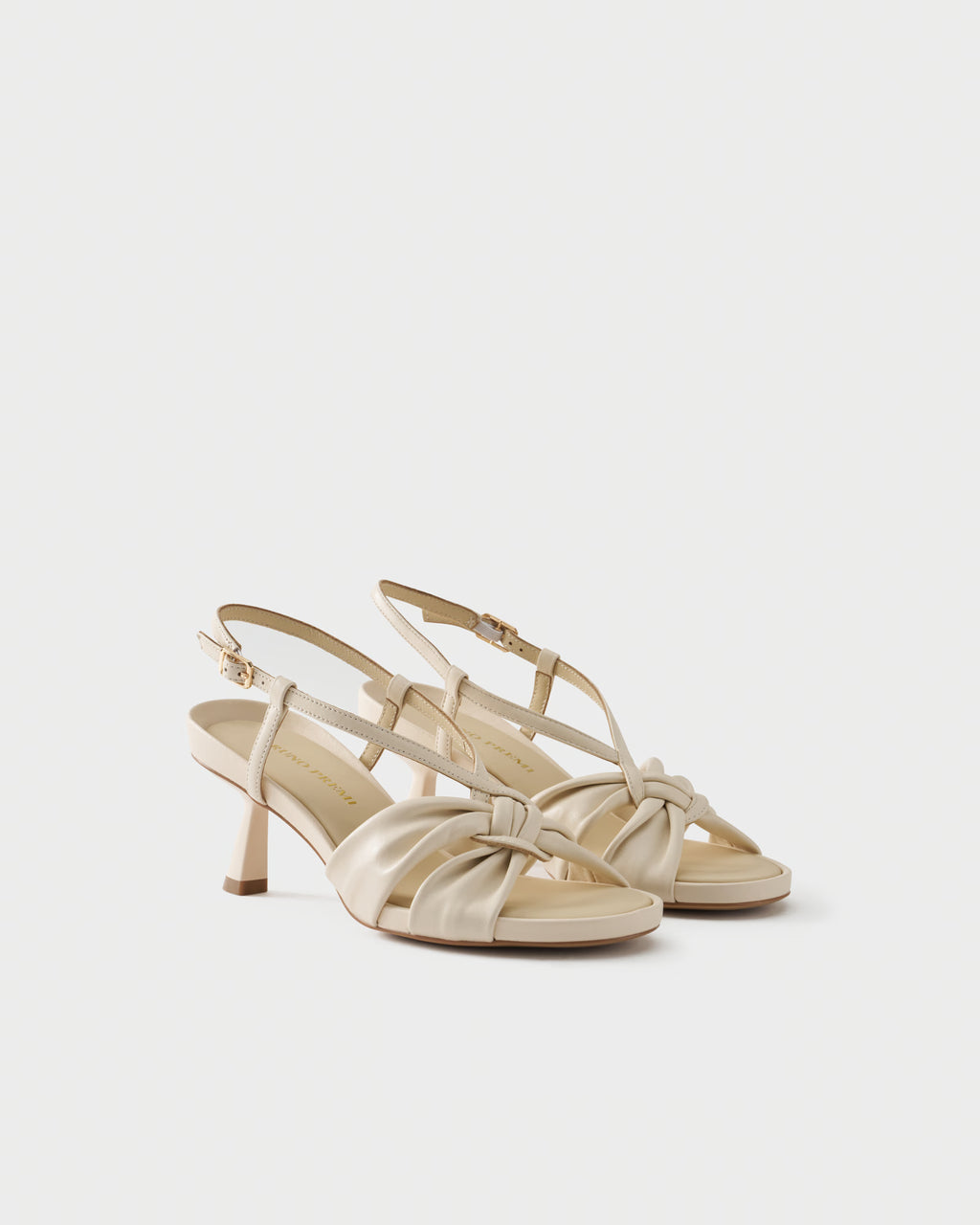 Slingback sandal in nappa leather with knotted strap