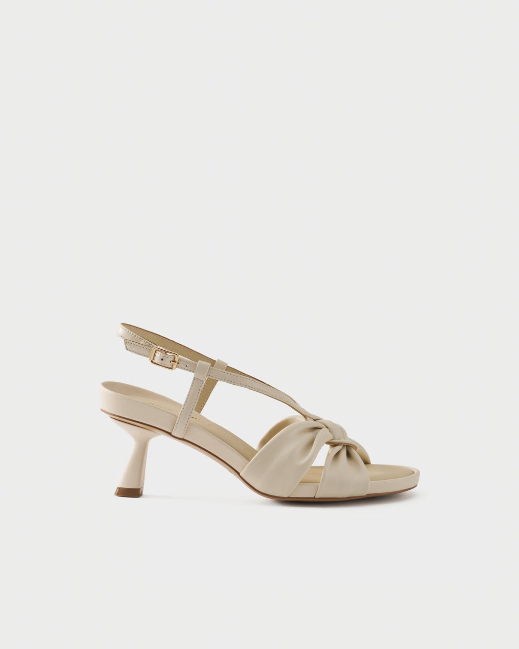 Slingback sandal in nappa leather with knotted strap