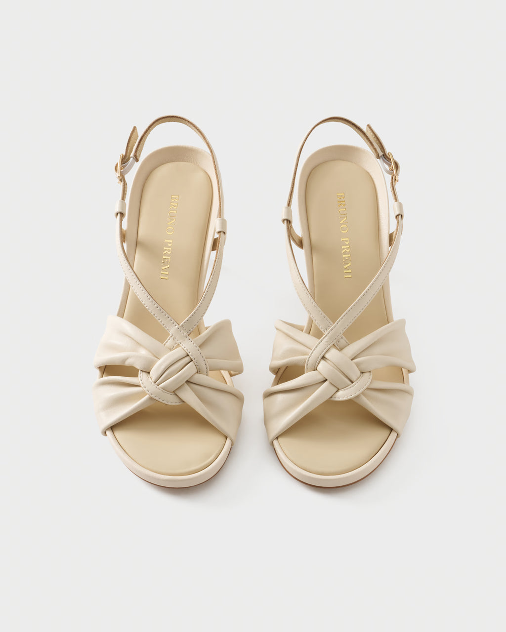 Slingback sandal in nappa leather with knotted strap