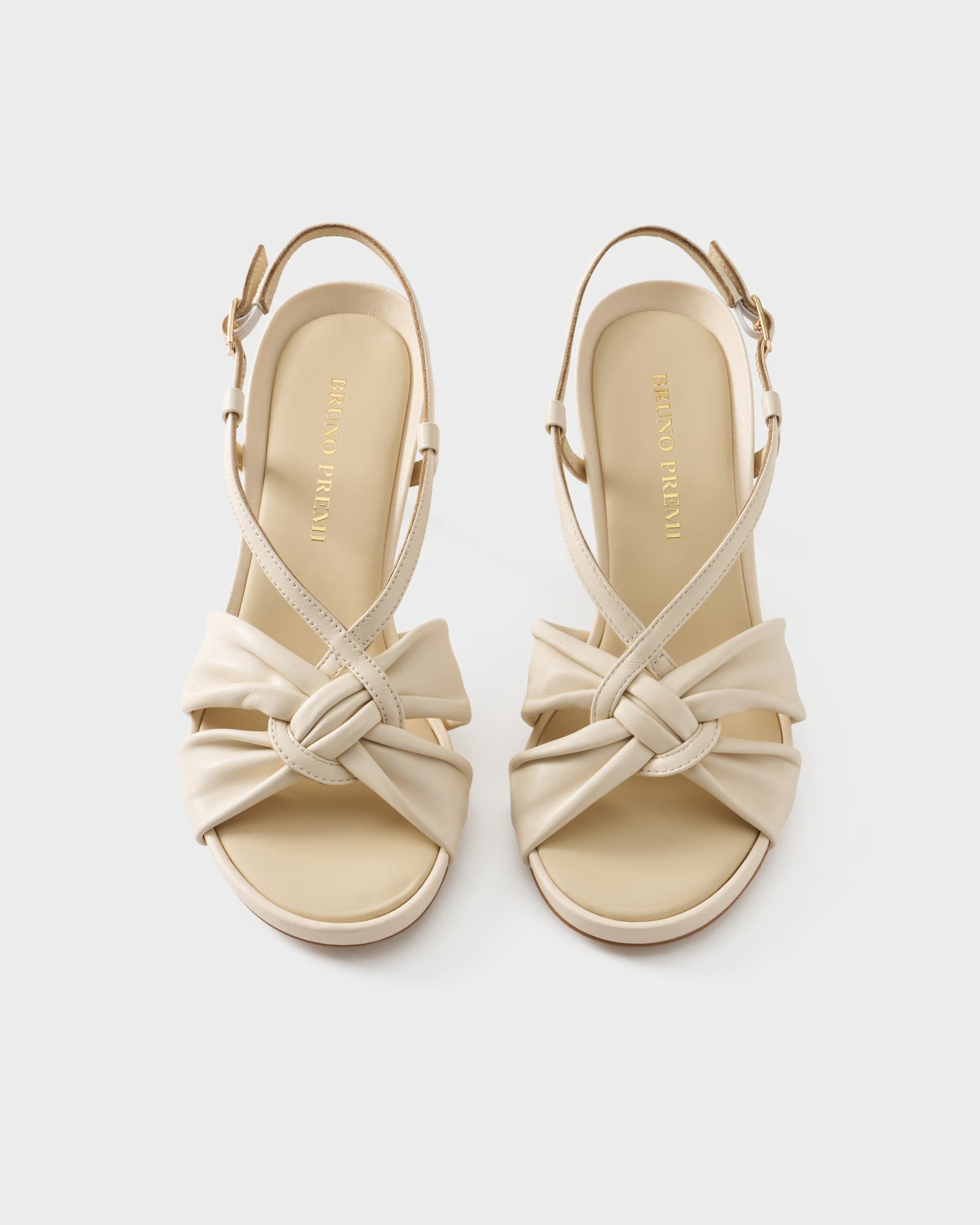 Slingback sandal in nappa leather with knotted strap