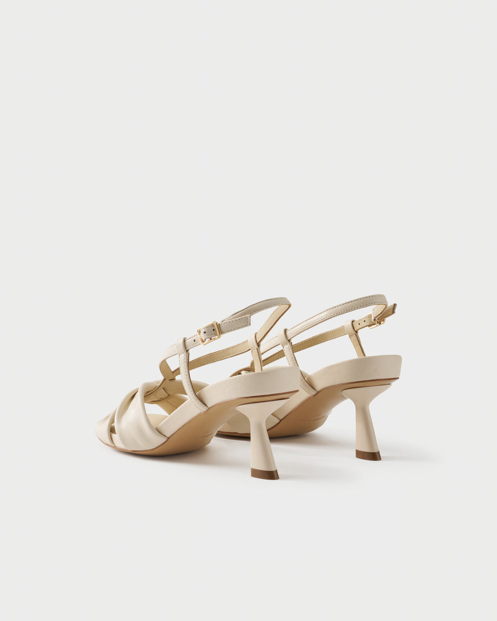 Slingback sandal in nappa leather with knotted strap