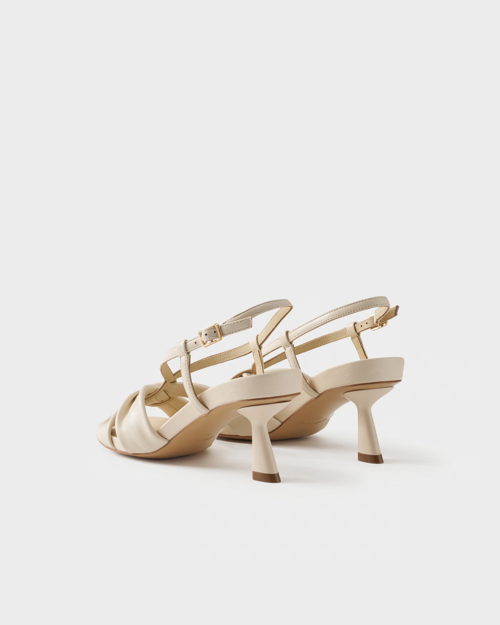 Slingback sandal in nappa leather with knotted strap