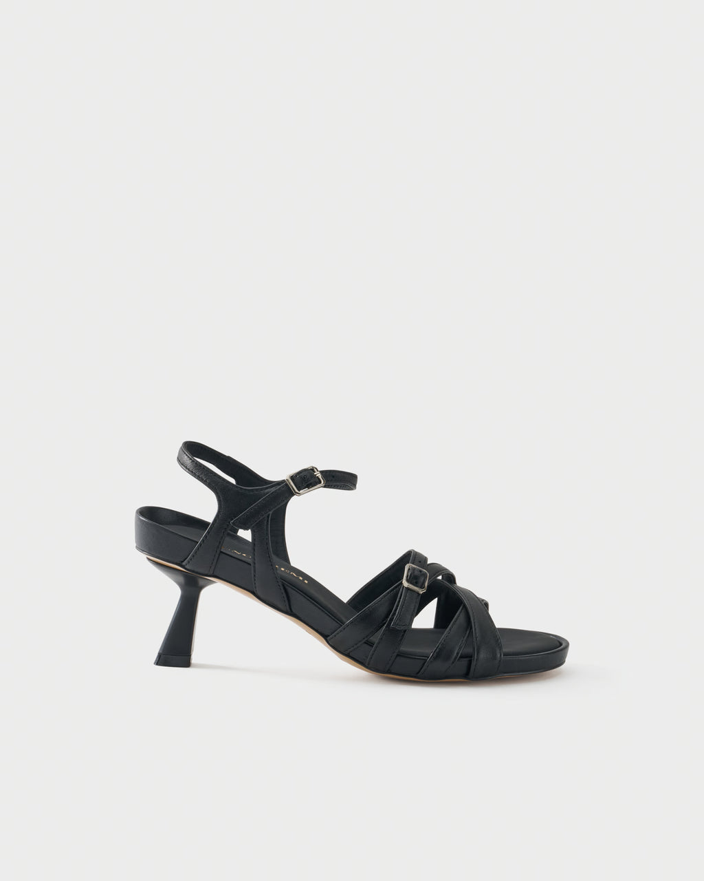 Slingback sandal in nappa leather with crossover straps