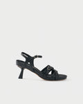 Slingback sandal in nappa leather with crossover straps