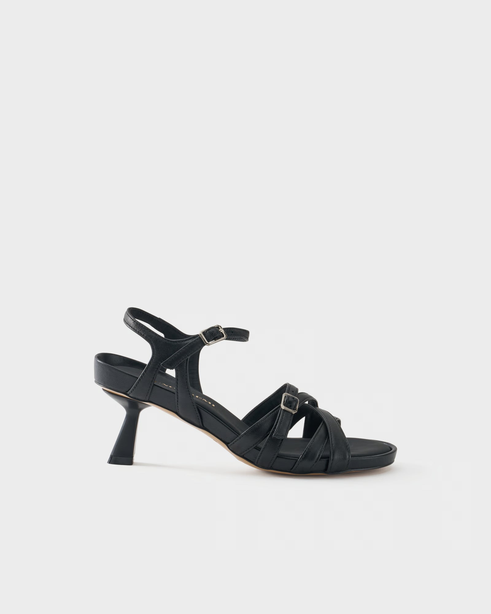 Slingback sandal in nappa leather with crossover straps