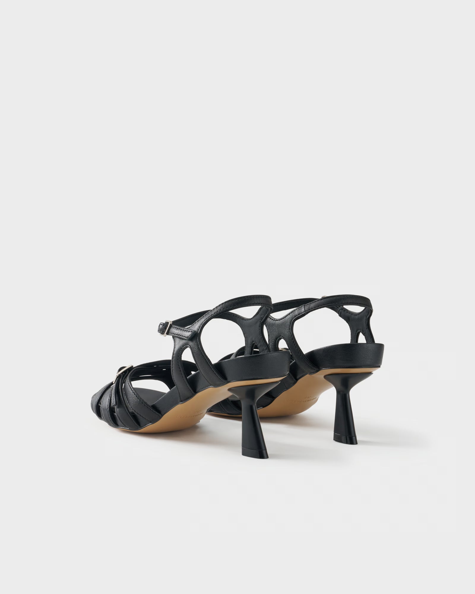 Slingback sandal in nappa leather with crossover straps