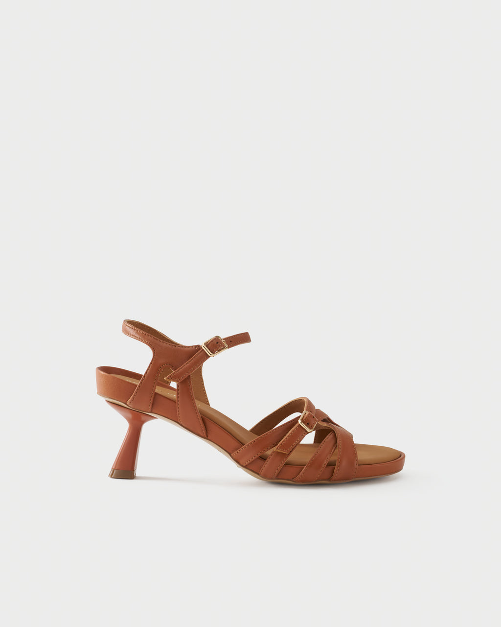Slingback sandal in nappa leather with crossover straps