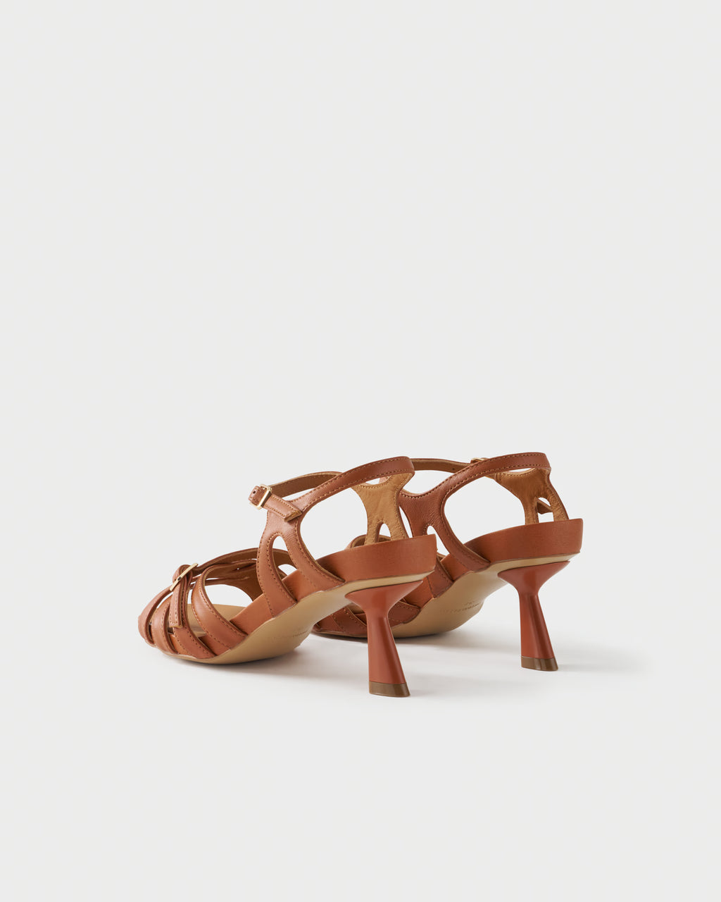 Slingback sandal in nappa leather with crossover straps