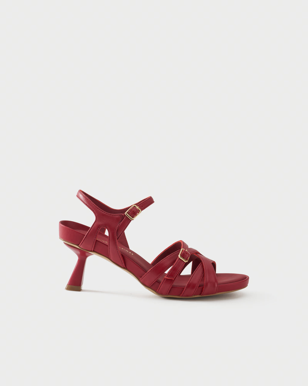 Slingback sandal in nappa leather with crossover straps