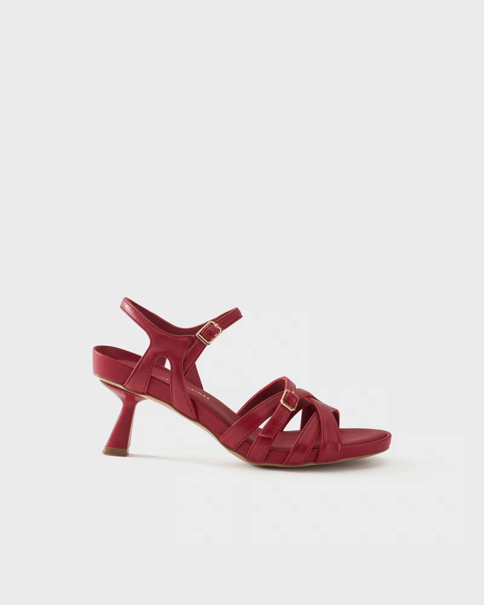 Slingback sandal in nappa leather with crossover straps