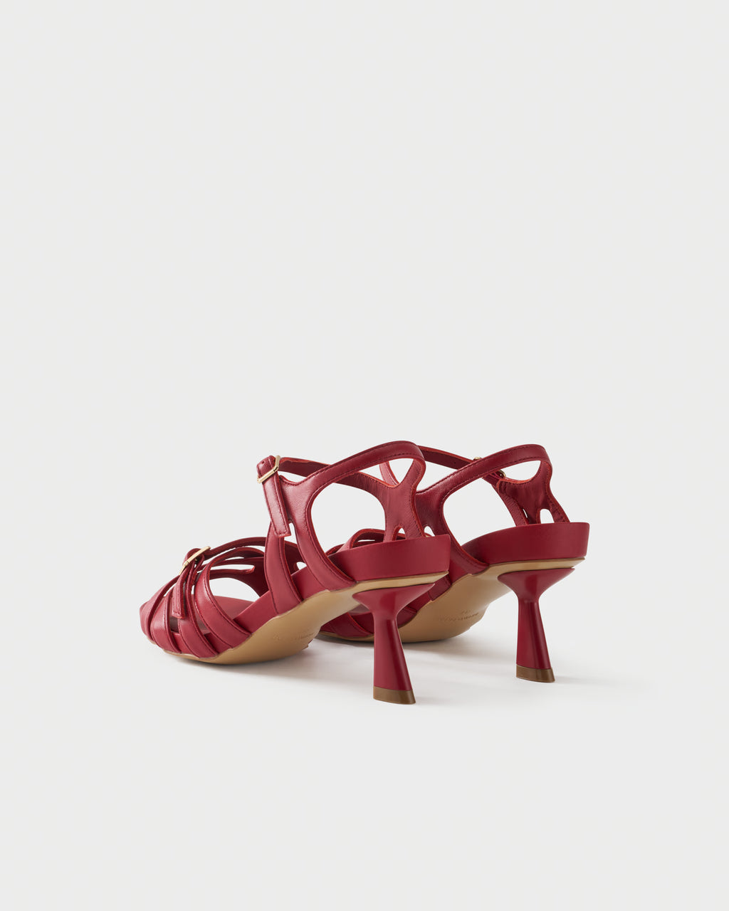 Slingback sandal in nappa leather with crossover straps