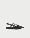 Slingback ballerina in perforated nappa leather