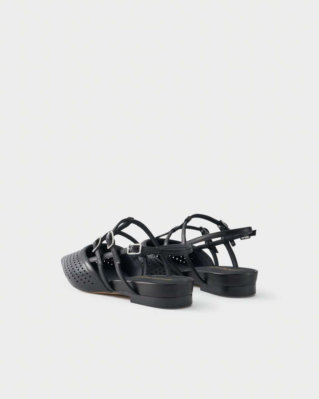 Slingback ballerina in perforated nappa leather