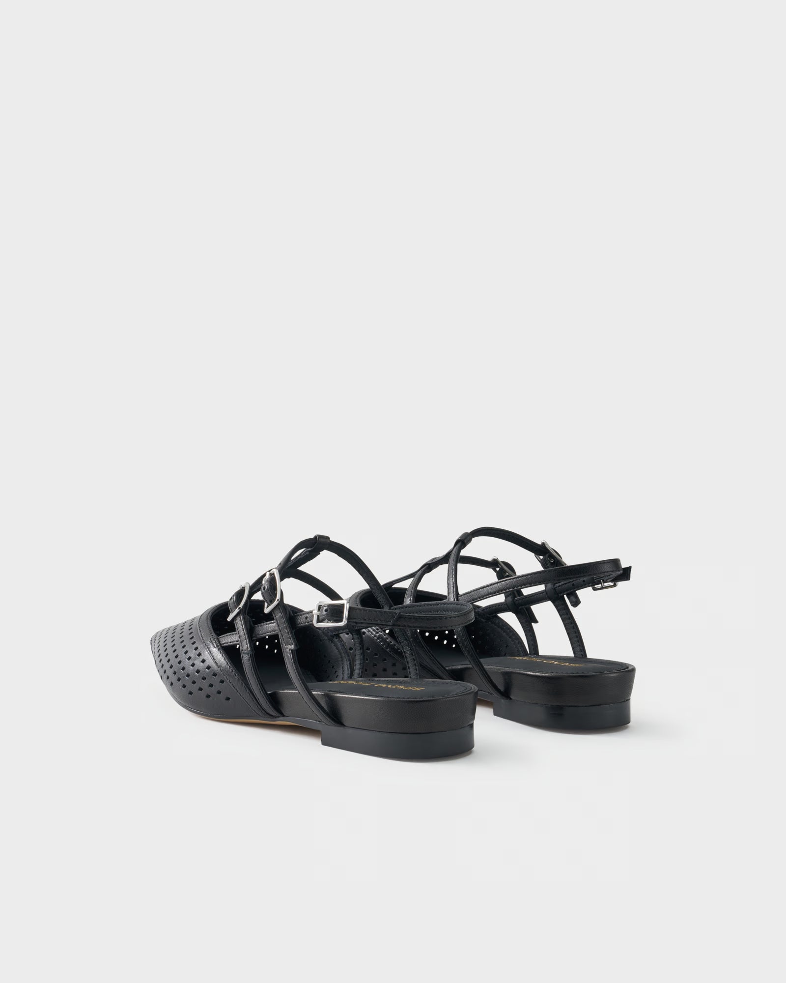 Slingback ballerina in perforated nappa leather