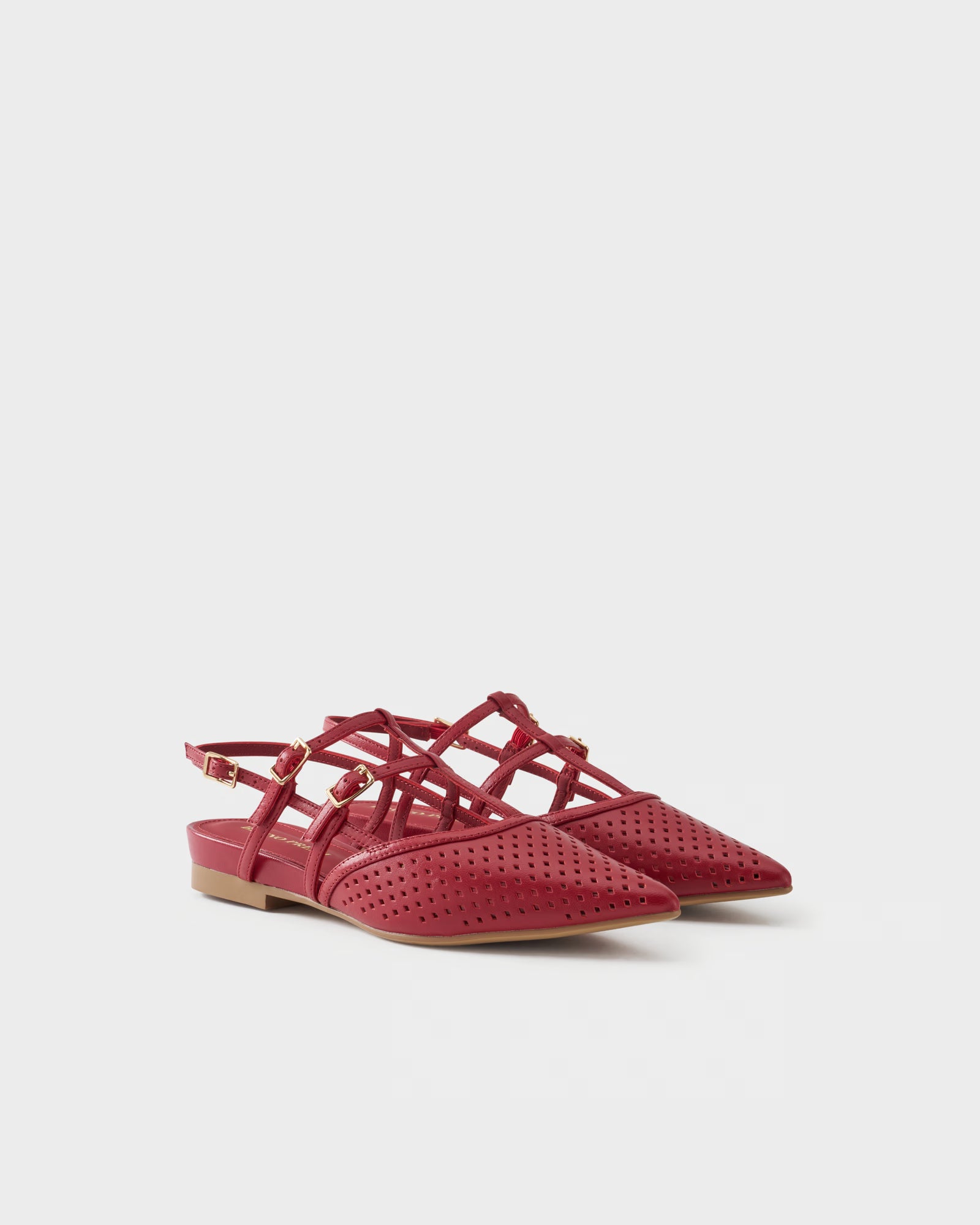 Ballerina slingback in nappa traforata
