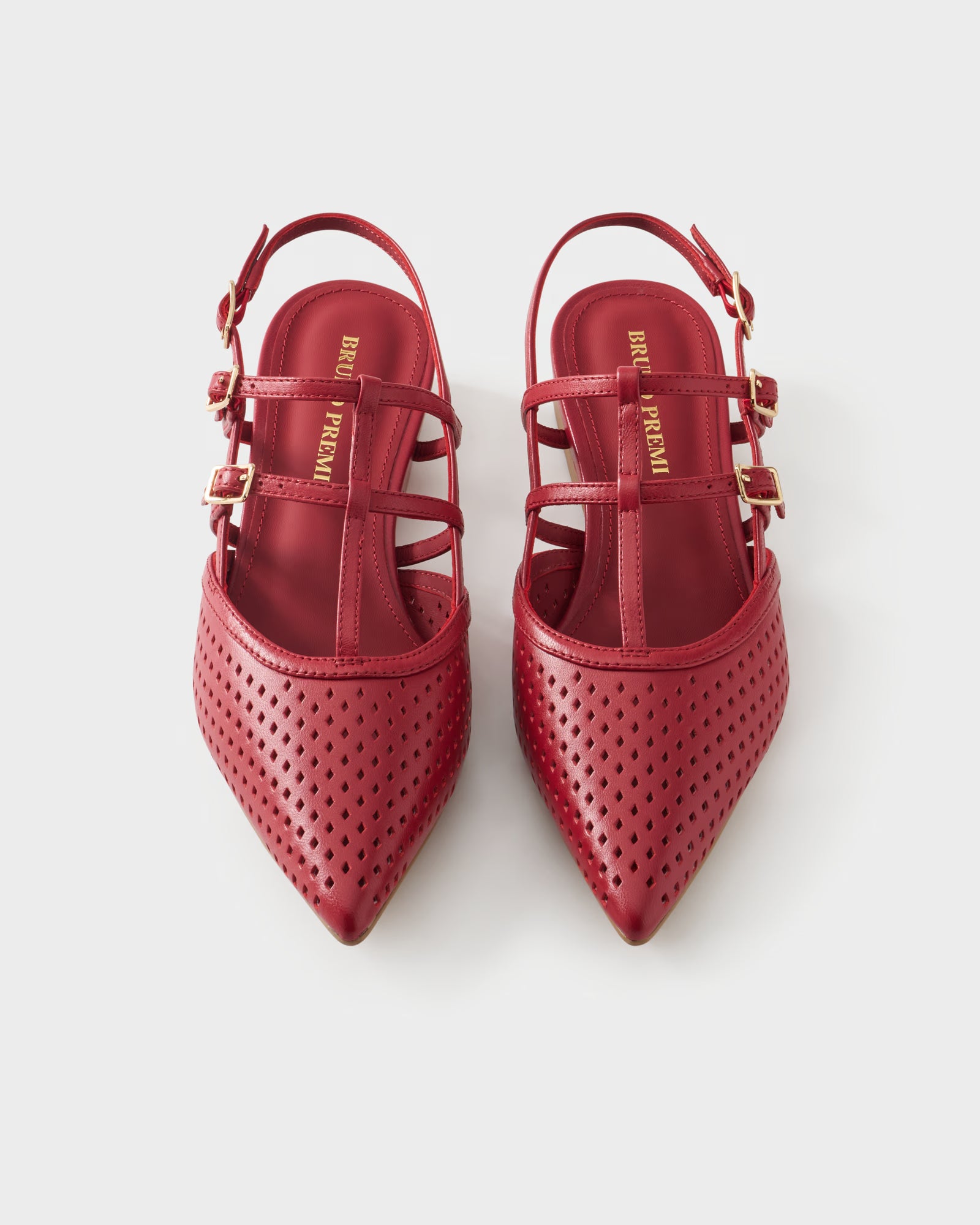 Slingback ballerina in perforated nappa leather