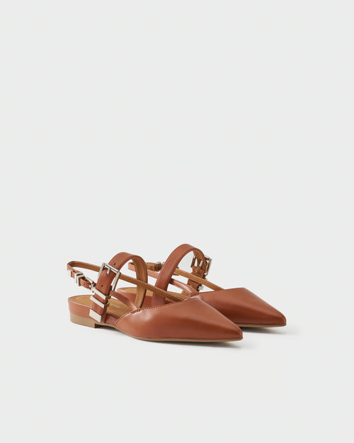 Slingback ballerina in nappa leather
