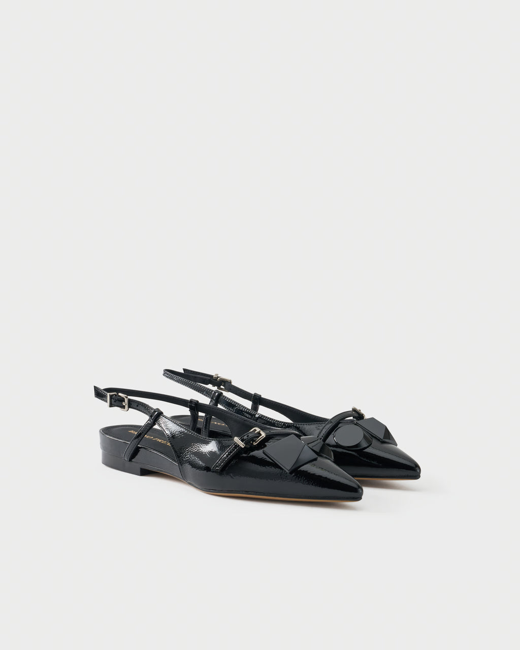 Slingback ballerina in patent leather