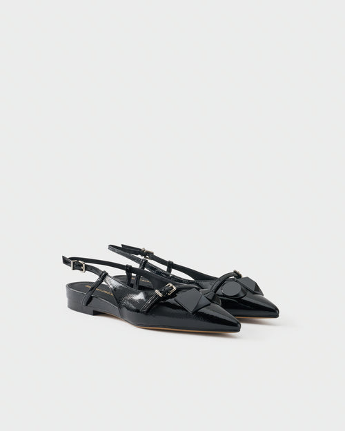 Slingback ballerina in patent leather