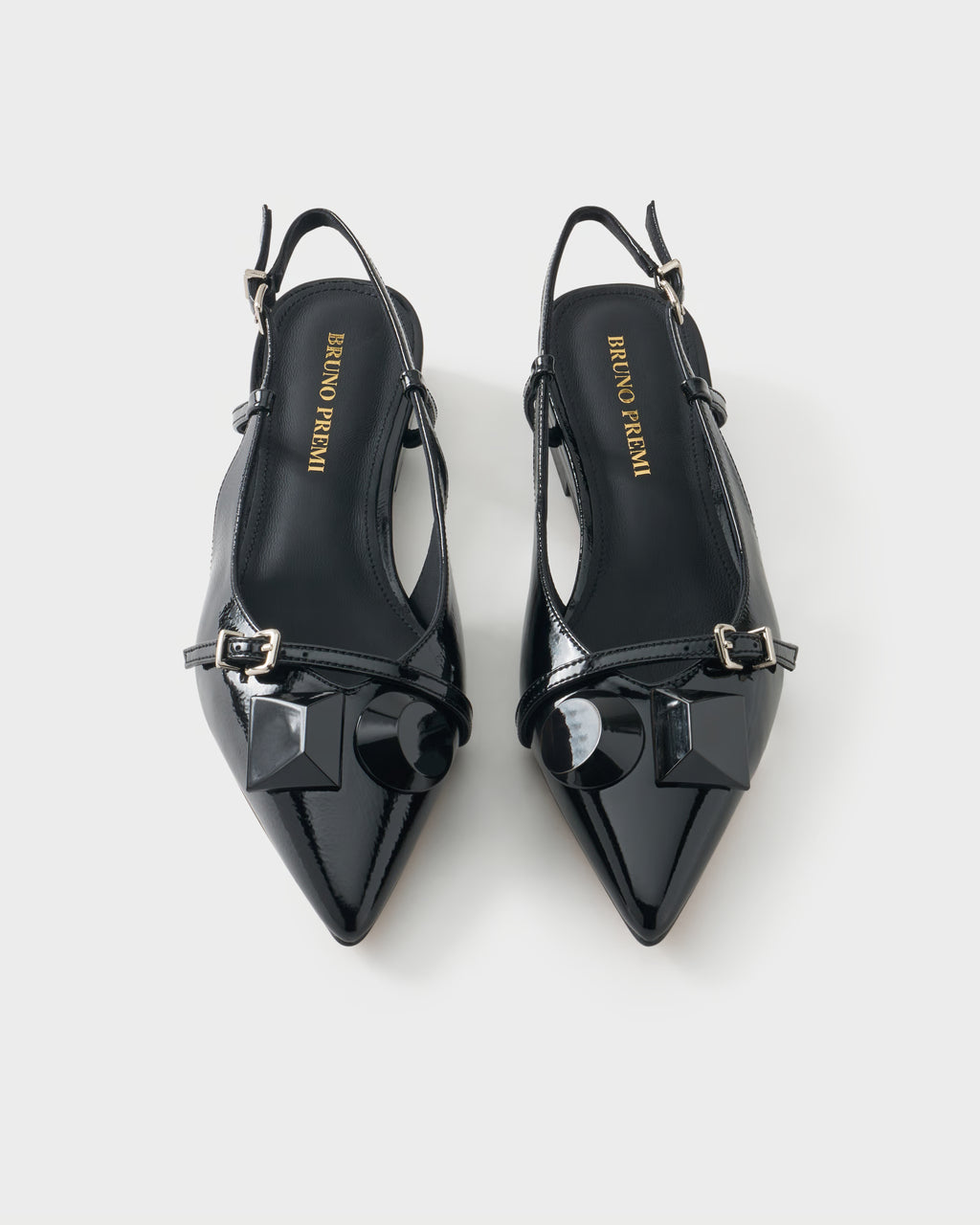 Slingback ballerina in patent leather
