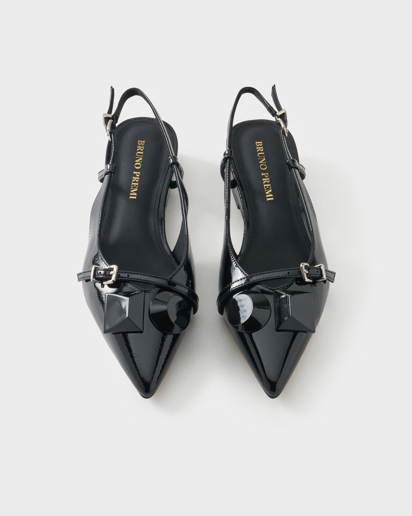 Slingback ballerina in patent leather