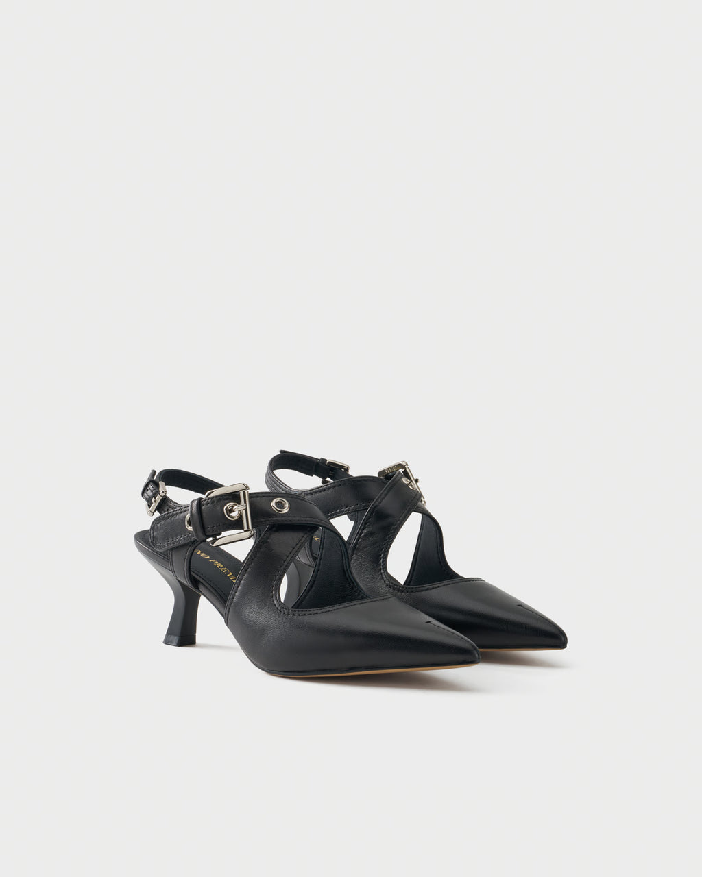 Slingback pump in nappa leather with straps