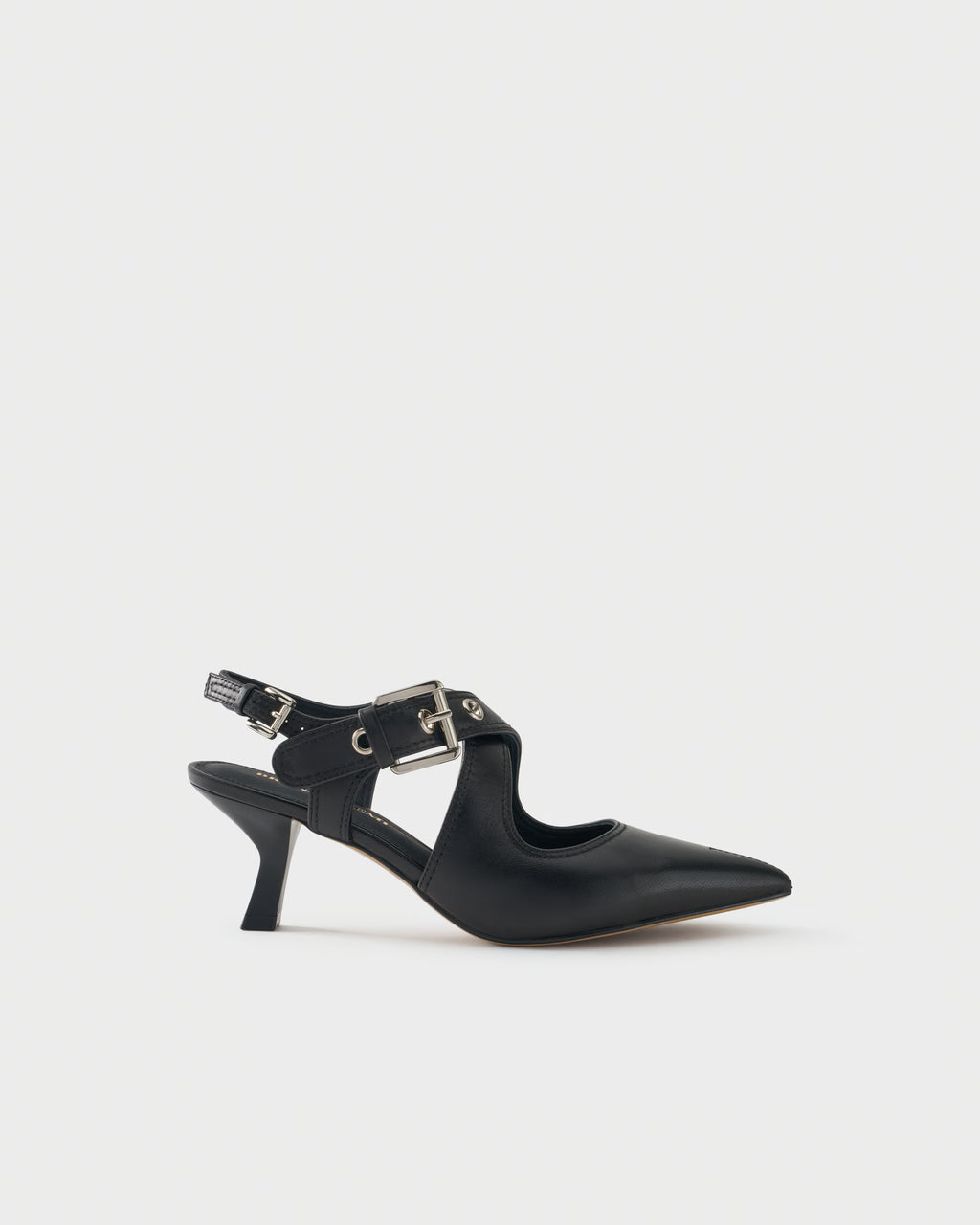 Slingback pump in nappa leather with straps