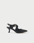 Slingback pump in nappa leather with straps