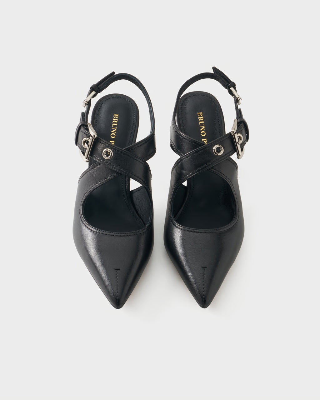 Slingback pump in nappa leather with straps