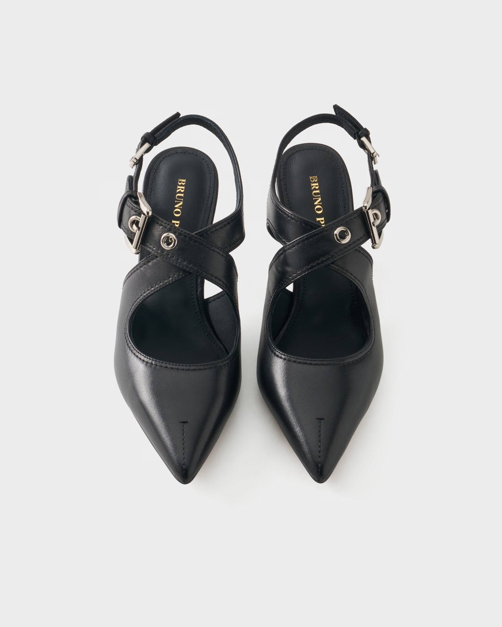 Slingback pump in nappa leather with straps