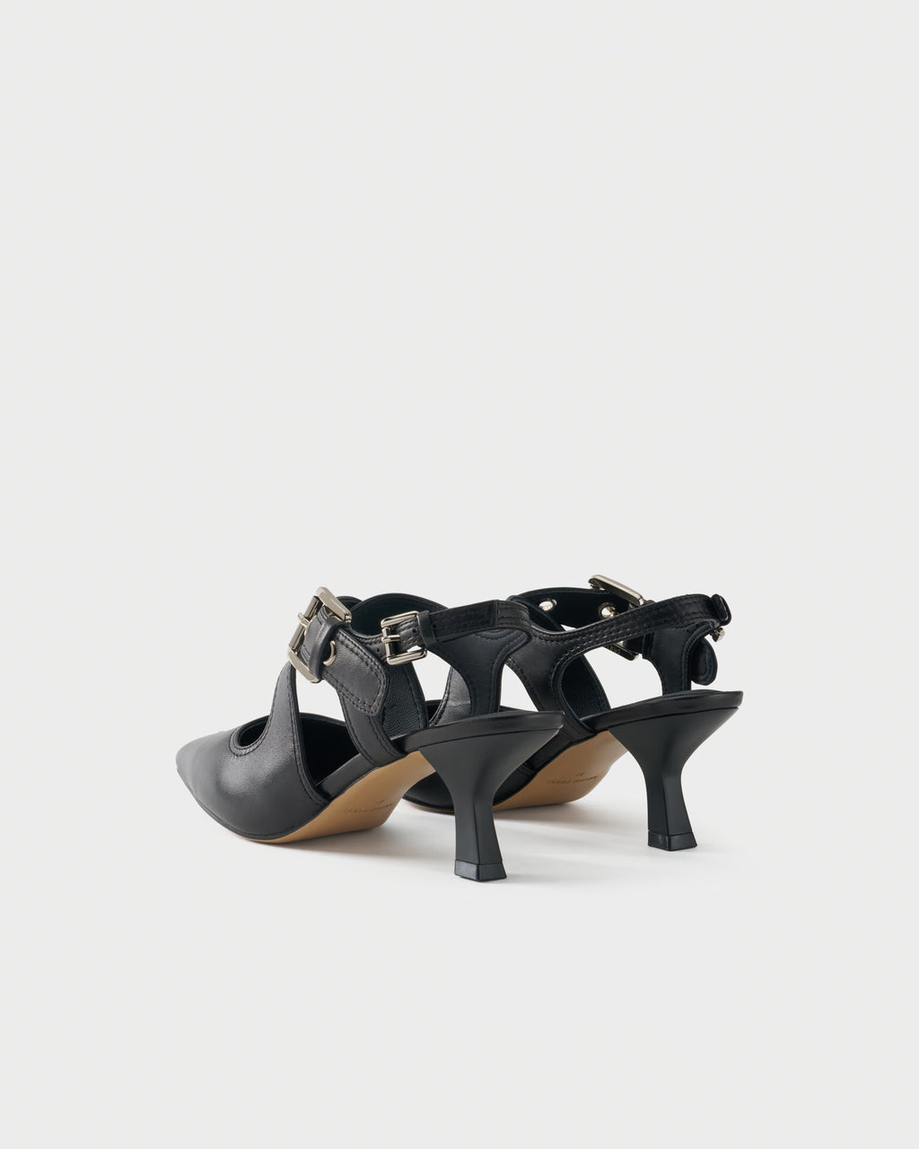 Slingback pump in nappa leather with straps