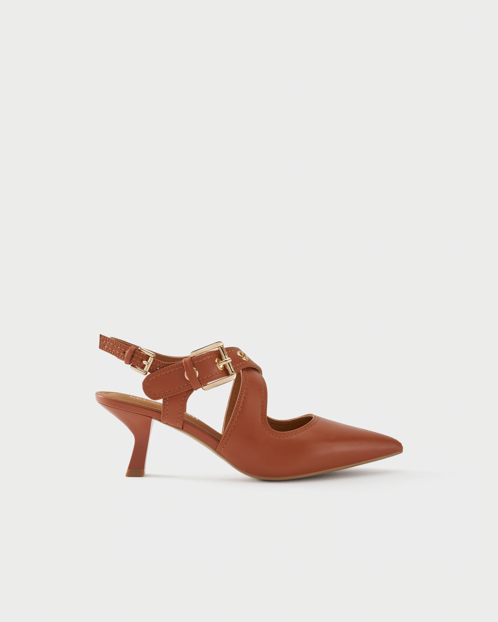 Slingback pump in nappa leather with straps