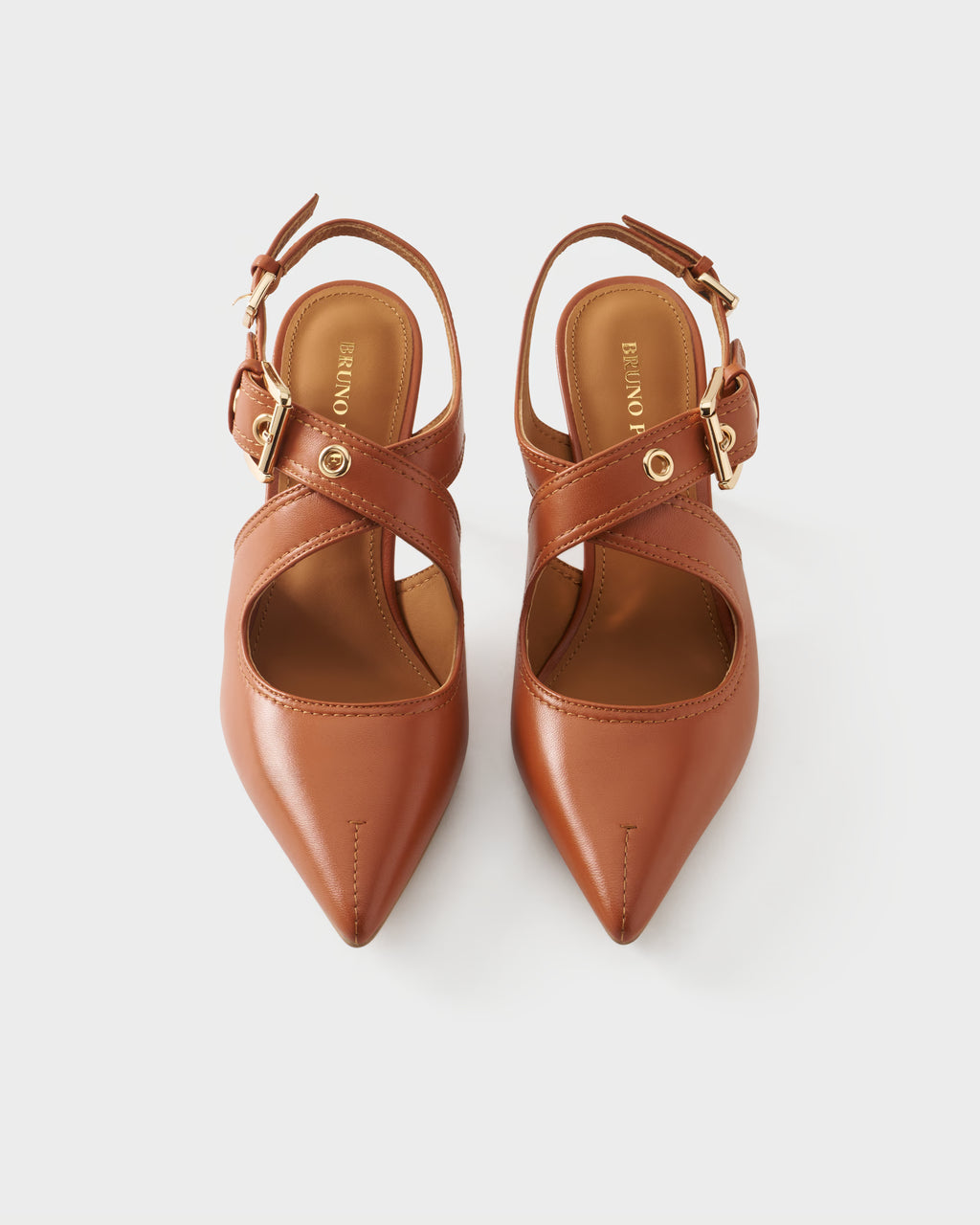 Slingback pump in nappa leather with straps
