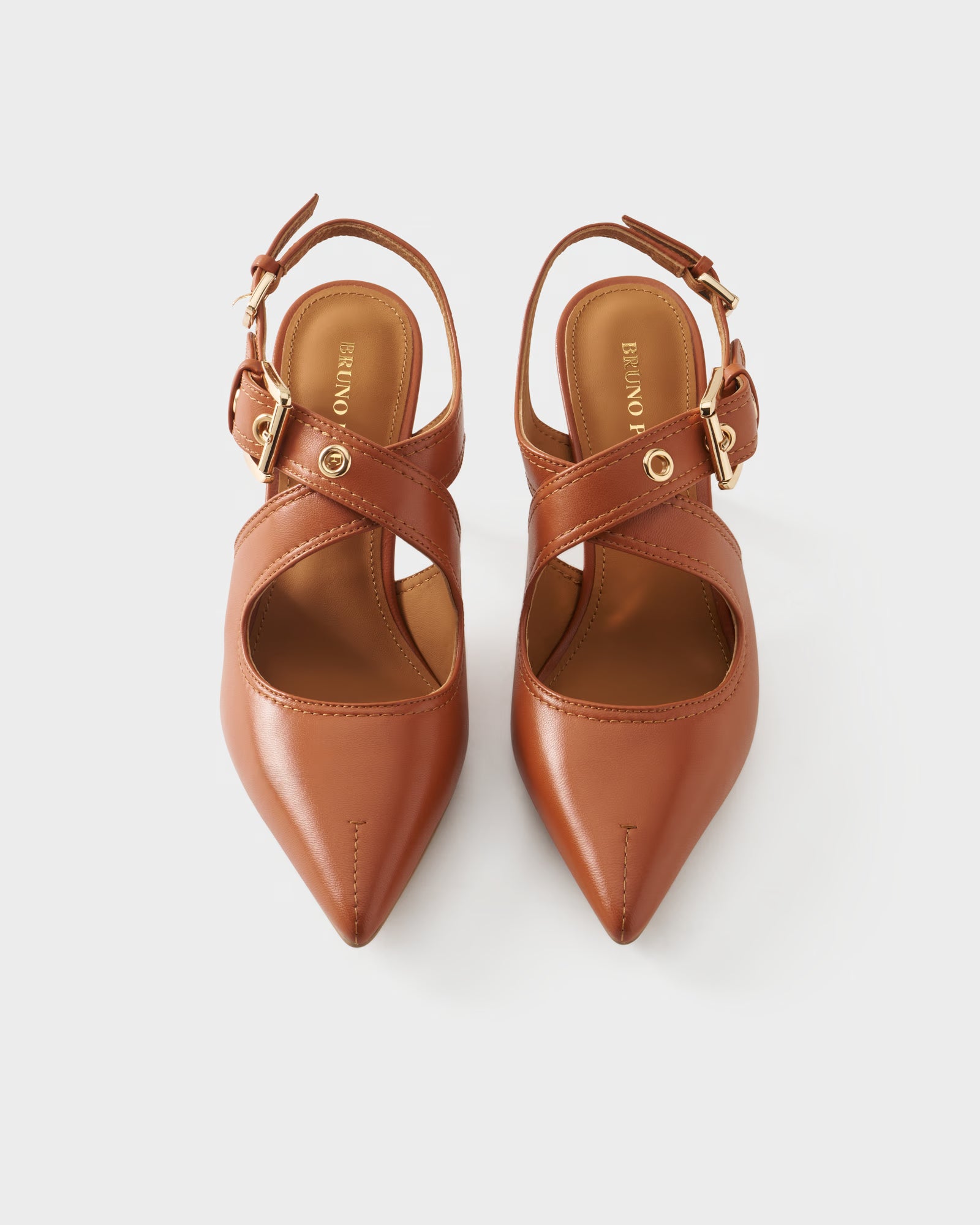Slingback pump in nappa leather with straps
