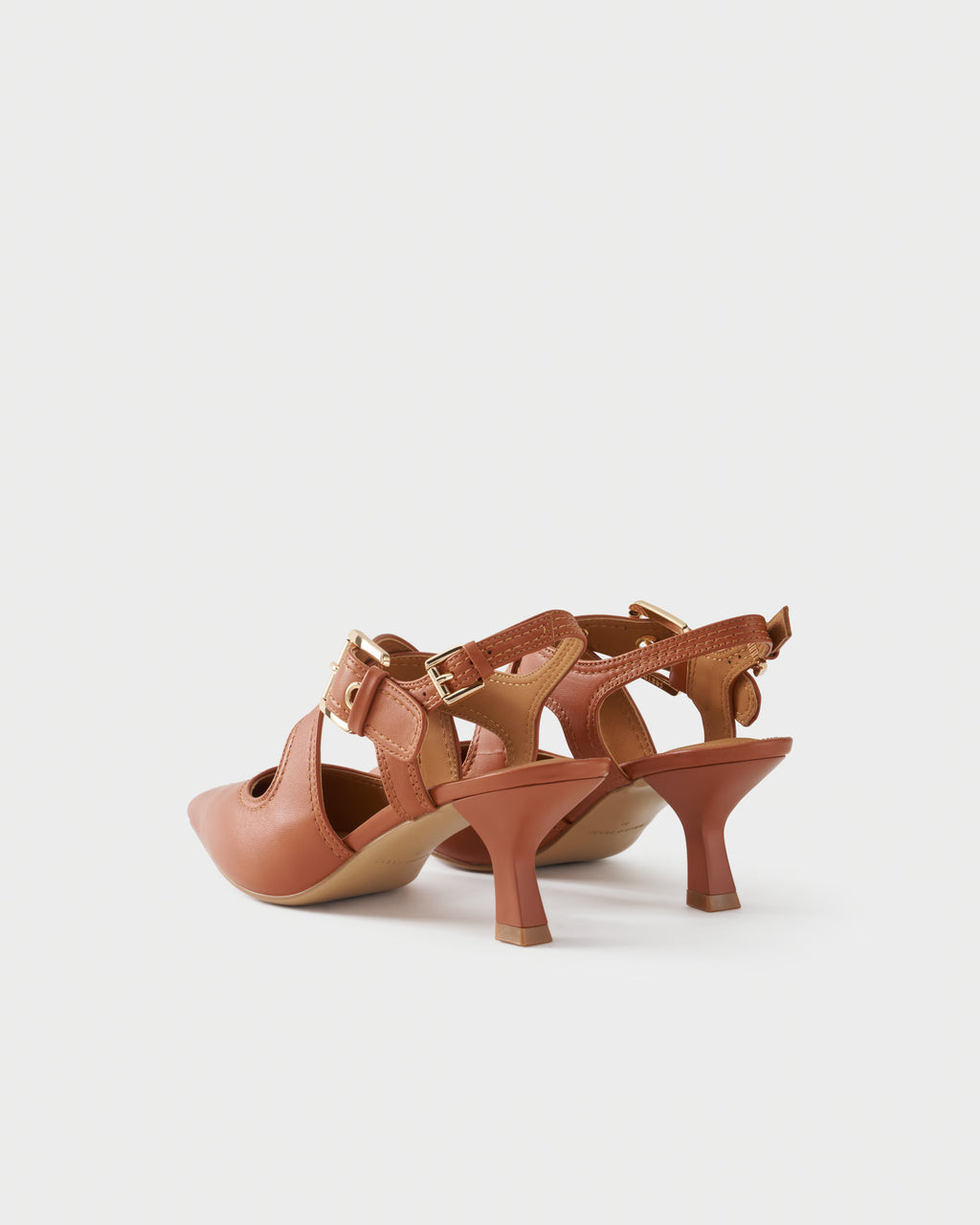 Slingback pump in nappa leather with straps
